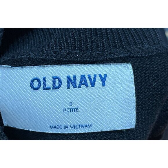 Old Navy Women's Petite Sweater Mock Neck Black Cotton Viscose Size S Petite - Picture 4 of 5